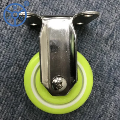 Wbd China Supplier 1.5 2 Inch Stainless Light Duty Green Color Mini Swivel Caster Wheels with Brake