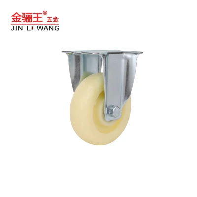 Medium Duty Industrial Castor White PP Swivel Caster Wheel with Side Brake Replacement