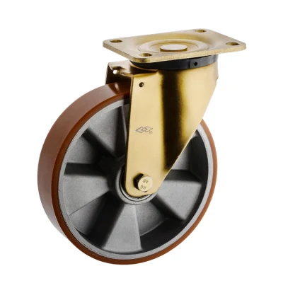 150mm High Load Industrial Equipment 6inch Swivel Brake Type PU Wheel Castor 5&quot; 6&quot; 6.4&quot; 8&quot; 10&quot; Heavy Duty Caster Swivel Wheels
