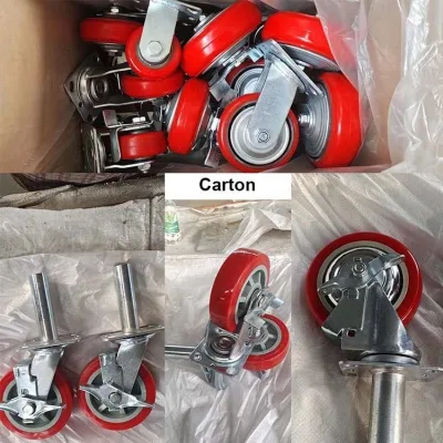 High Load 6 Inch Heavy Duty Cast Iron PU Swivel Caster Wheel