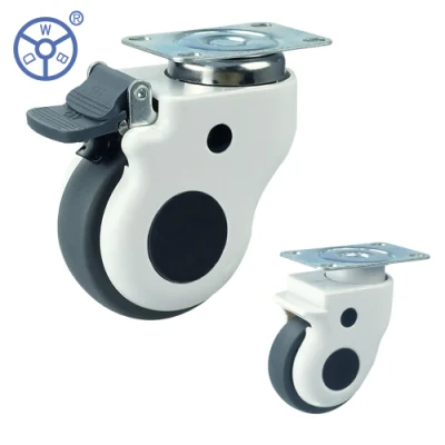 3/4/5 Inch TPR Swivel Medical Caster with Threaded Stem