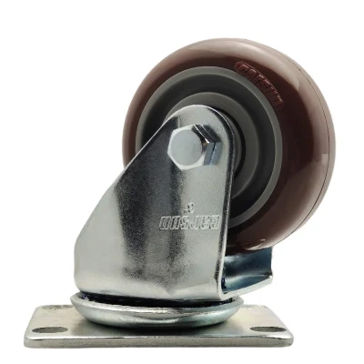 2.5inch 3inch 4inch 5inch PU Furniture Spinning Cart Casters Polyurethane Swivel Caster Wheels