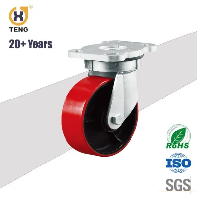2 Ton 8 Inch Swivel Super Heavy Duty Dual Wheel Industrial Castor Wheel Caster