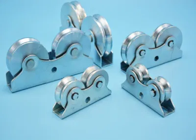 2 Inch Cast Iron Small Pulley Wheel Heavy Duty Door V Groove Caster Track Wheels