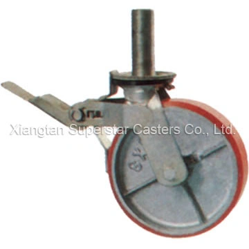 Plastic Toy Trolley Threaded Stem Ball Bearing Caster Wheel