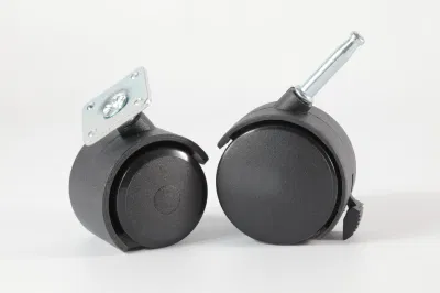 2/2.5/3 Inch Threaded Stem Casters with Side Brake Swivel Casters Wheels for Office Chair