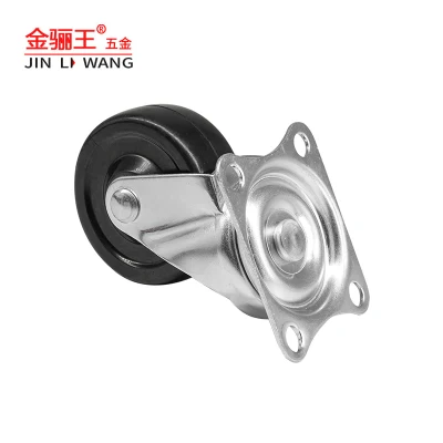 Custom Wholesale 2.5 Inch Rubber Castor Furniture Cart Wheel Swivel Plate Locking Industrial Caster Heavy Duty Caster for Shopping Cart