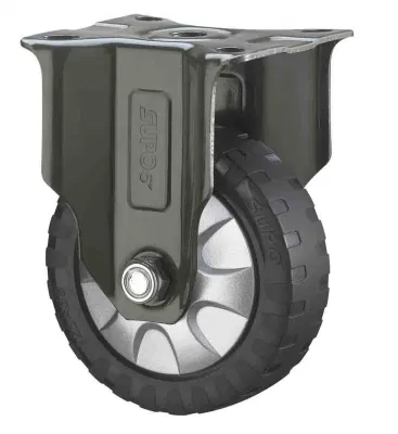 Medium Duty Double Ball Bearing PU Top Plate Swivel Total Brake 5 Inch Caster Wheel