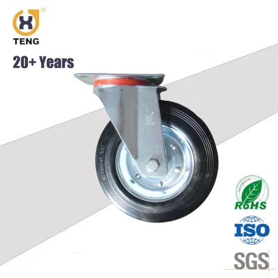 Factory Heavy Duty 6 Inch Industrial Caster Swivel Thread Stem Polyurethane Castor Wheel