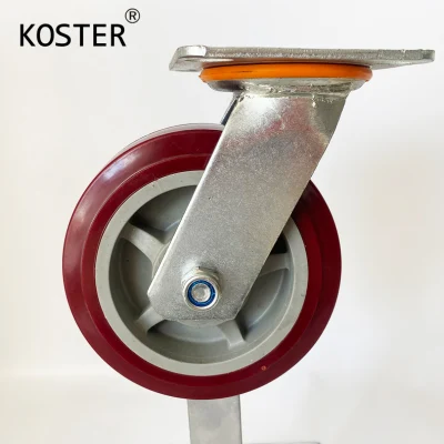 4inch 5inch 6inch 8inch Heavy Duty Roller Bearing Polyurethane PU Swivel Castor