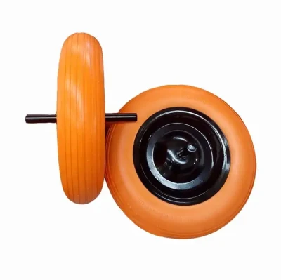 Heavy Duty Solid Rubber Polyurethane Foaming Flat Free PU Foam Trolley Wheelbarrow Wheels