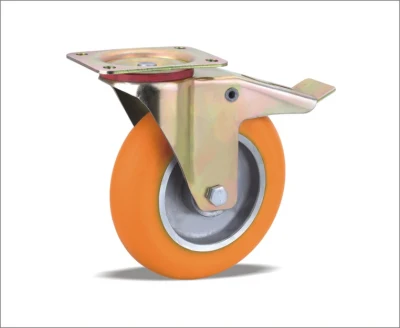 4&quot;5&quot;6&quot;8&quot; Inch Heavy Duty Loading Polyurethane Material Swivel Industrial Rubber Caster Trolley Cart Wheels