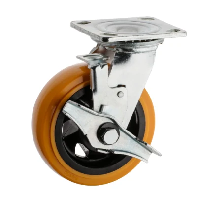 200mm Swivel Top Plate PU Heavy Duty Castor