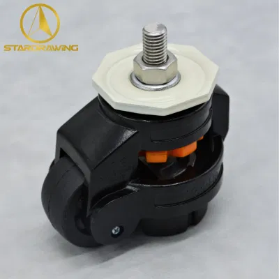 Stardrawing Adjustable Footmaster Leveling Casters Wheels Threaded Stem Type
