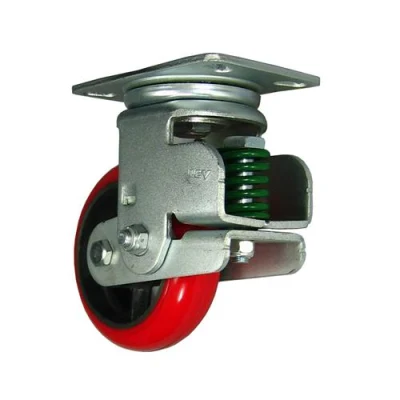 Swivel Black Roller Bearing Heavy Duty Zinc Plated Swivel Solid Rubber Caster Trolley Wheel