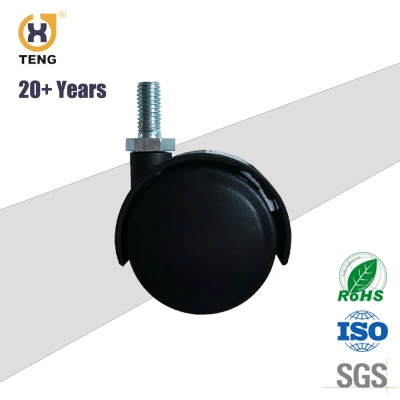 OEM 1.5 Inch Top Plate Swivel Furniture Office Chair Small Twin Plastic Nylon PU Caster Castor Wheel