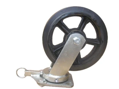 Industrial 8in Medium Heavy Duty Rubber Swivel Caster