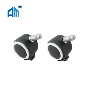 High Quality Twin Wheel with Brake, 2 Inch PU Threaded Stem Caster Wheel Caster for Office Chair
