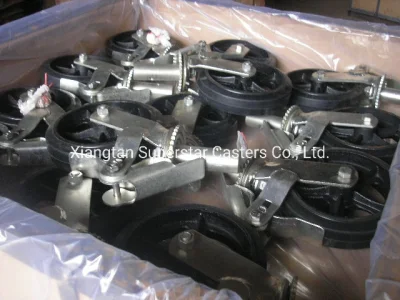6&quot; 8&quot; Rubber /PU /Steel Industrial Strength Scaffold Caster with Locking Brake