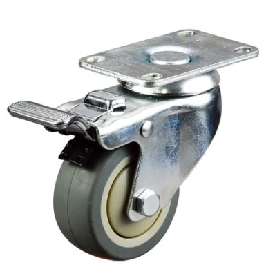 3inch Industry Swivel Top Plate Caster Polyurethane Wheels with Lock