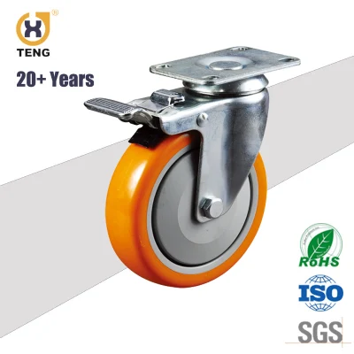 3inch Industry Swivel Top Plate Caster Polyurethane Wheels with Lock