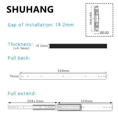 Heavy Duty Side Mounted Q235 Cold Rolled Steel 120kg Industrial Drawer Slides Rails Foshan Furniture Hardware 1500mm