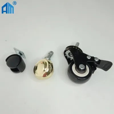 Furniture Caster with Lock 2 Inch Universal Swivel PU/PVC/Rubber Caster Wheel