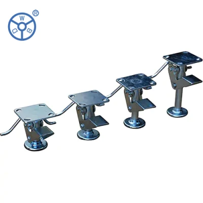 Jack Caster for Support American Type 4 Inch Heavy Duty Castor Wheel Adjustment Height Floor Pedal Lock