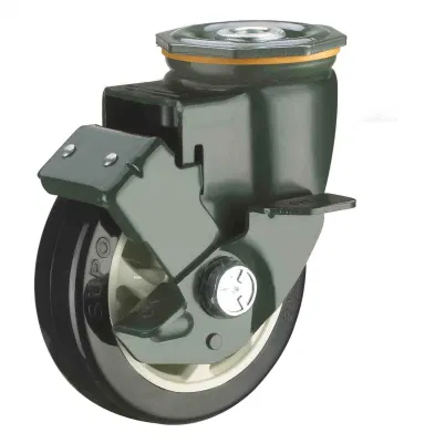 3 Inch Top Plate Dark Green Braket Black Industrial Wheel Caster Castor