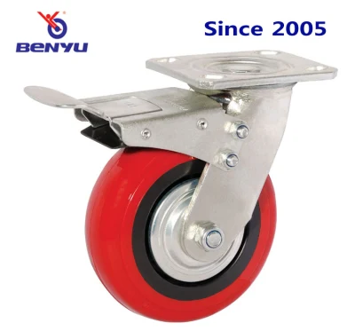 Heavy-Duty Swivel Arcuate PU Caster
