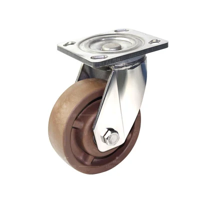 150mm Black Rubber Tread Wheel Steel Hub Heavy Duty Industrial Caster Wheel Swivel and Rigid