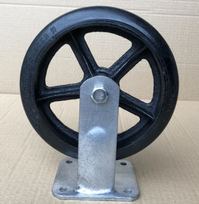 Industrial 8in Medium Heavy Duty Rubber Swivel Caster