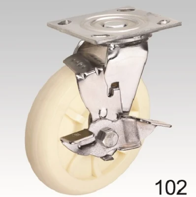 White Nylon Heavy Duty Industrial Swivel Caster