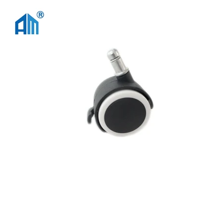 High Quality Twin Wheel with Brake, 2 Inch PU Threaded Stem Caster Wheel Caster for Office Chair