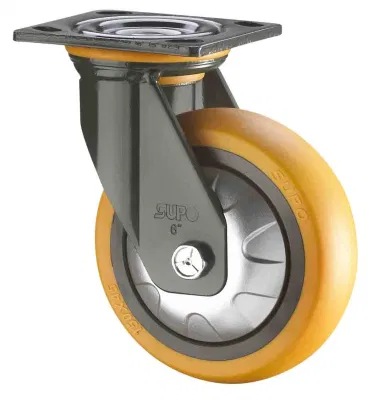 Fixed Industrial Caster Wheels Rigid Castor with Total Lock Brake Side Lock Brake