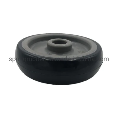 200mm 6 in Stopper 125mm Heavy Duty Industrial Metal Large Cast Plastic Caster Rubber Wheel