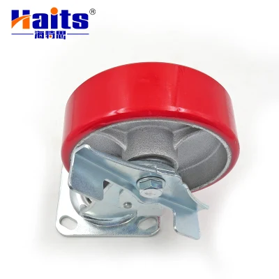 V-Grooved Wheel Caster Heavy Duty Industry Industrial Storage Cabinet Wheels Heavy Duty Iron Core PU Industrial Wheel Casters