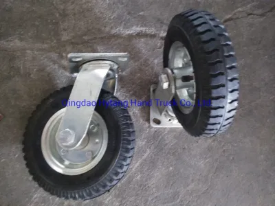 10X3.50-4 Rubber Wheel Swivel Caster and Rigid Caster