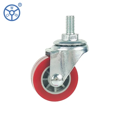 Wbd 1 2 3 Inch Fixed Rigid Light Duty Caster PU Wheels for Trolley