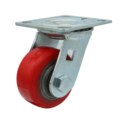 High Load 6 Inch Heavy Duty Cast Iron PU Swivel Caster Wheel