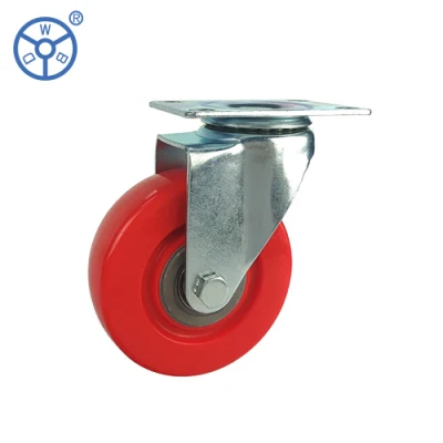 Medium Duty Trolleys Wheels Caster Industrial 5 Inch PVC Wheel Swivel Brake Stem Threaded Locking Pivoting Castor