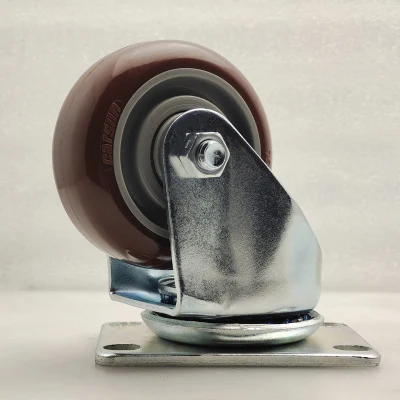 2.5inch 3inch 4inch 5inch PU Furniture Spinning Cart Casters Polyurethane Swivel Caster Wheels