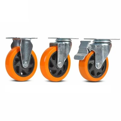 Industrial Caster Swivel Plate with Side Brake 4&quot;/5&quot;/6&quot;/8&quot; Heavy Duty Caster Wheel