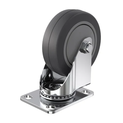 40mm Stem Swivel PP Wheel Casters Low Profile Move Cabinet Wheel Castor