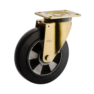 5in Yellow Zinc Plate Heavy Duty Caster with Locking