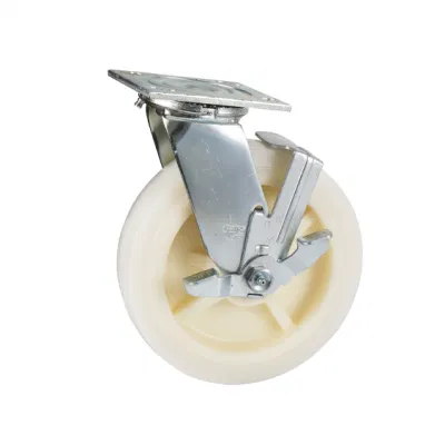 6 Inch Swivel Heavy Duty Locking Solid Nylon Caster Wheels