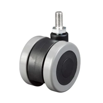 Factory PU Wheel 2.5 Inch Swivel Thread Stem Furniture Office Chair Caster