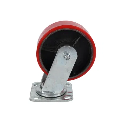 4 5 6 8inch Large Load Heavy Duty Industry Iron Swivel Casters Wheels with Brake