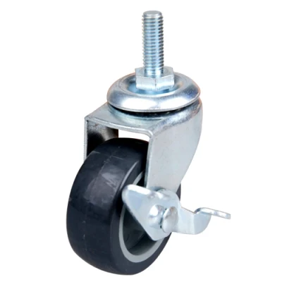 Factory Furniture 1.5/2/5.5/3 Inch Swivel Thread Stem PU Caster Wheel