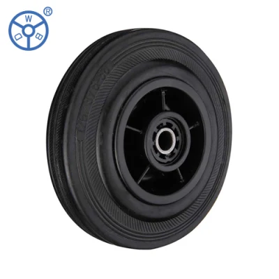 European Type Medium Duty Caster Double Ballrace Swivel Head Rubber Castor Swivel Brake High Load Capacity
